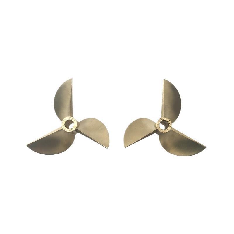 Rc Boat Metal Propeller Copper 3 Blade - RC-Modellboot Kupferpropeller 3-Blatt 48mm 4,76mm Schaft