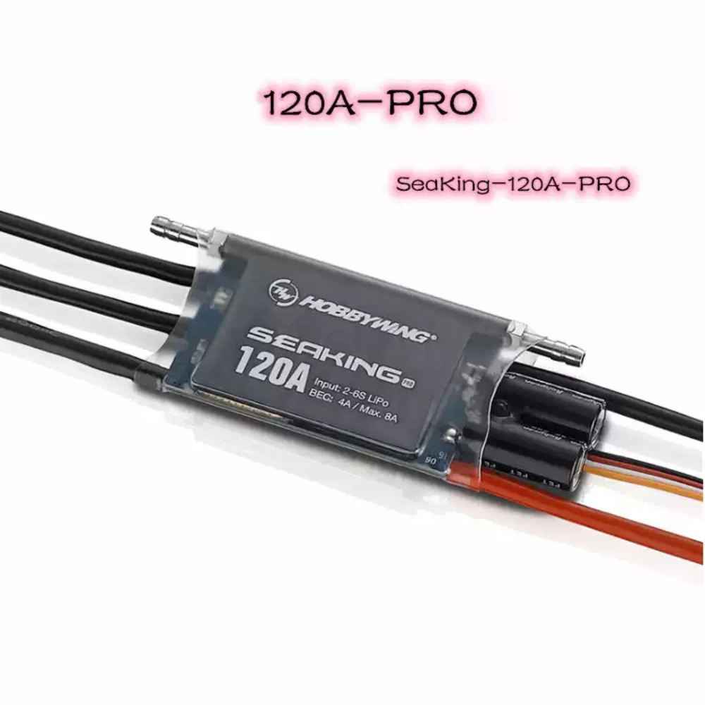 Brushless Esc Waterproof 120A Marine - Hobbywing SeaKing-120A-PRO Wasserdichter Brushless-ESC 2-6S LiPo