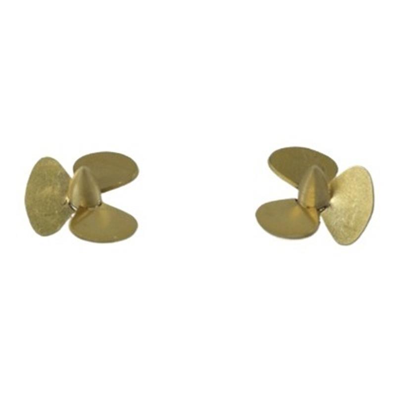 Rc Boat Metal Propeller Copper 3 Blade - 12,4mm 3-Blatt-Kupferpropeller-Set RC-Boot 1/1,5mm Welle CW
