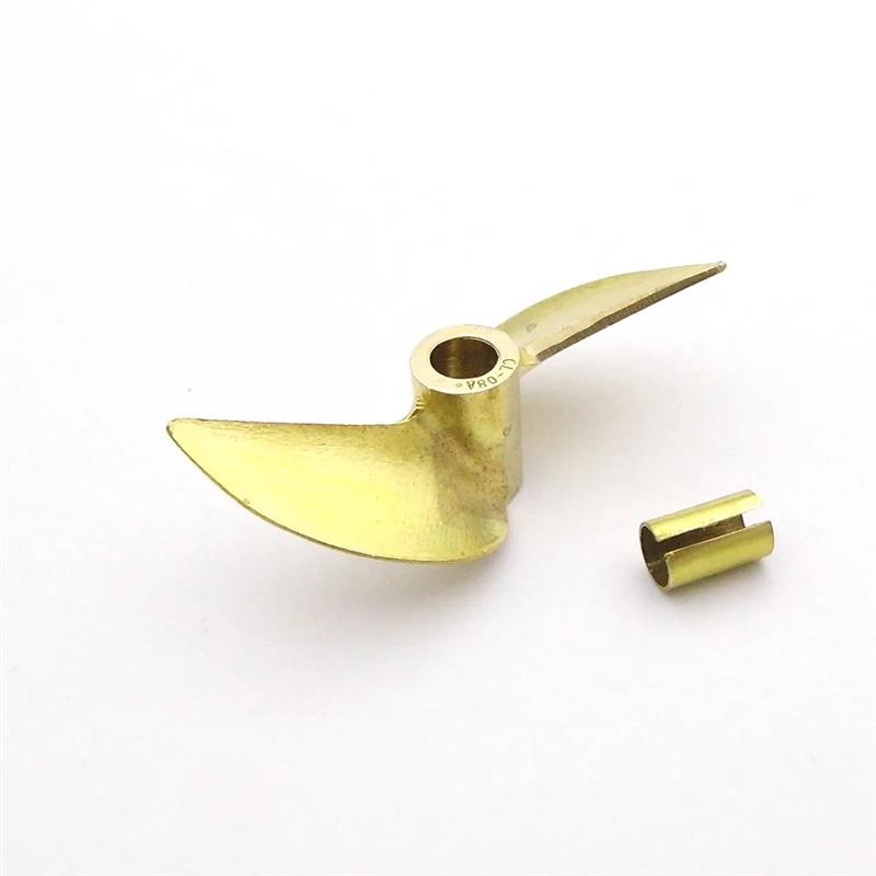 Rc Boat Metal Propeller Copper 3 Blade - RC-Boot-Propeller, Kupfer, 2-Blatt, 42 mm, 48