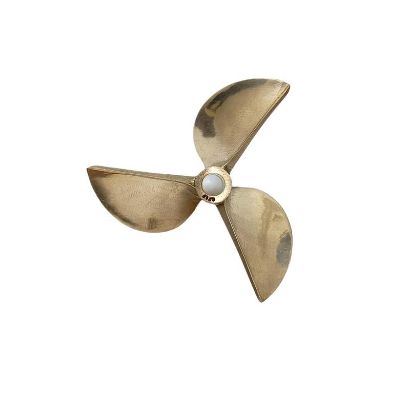 Rc Boat Metal Propeller Copper 3 Blade - RC-Boot Kupferpropeller 3-Blatt 67/70/72mm 6,35mm Wellenloch