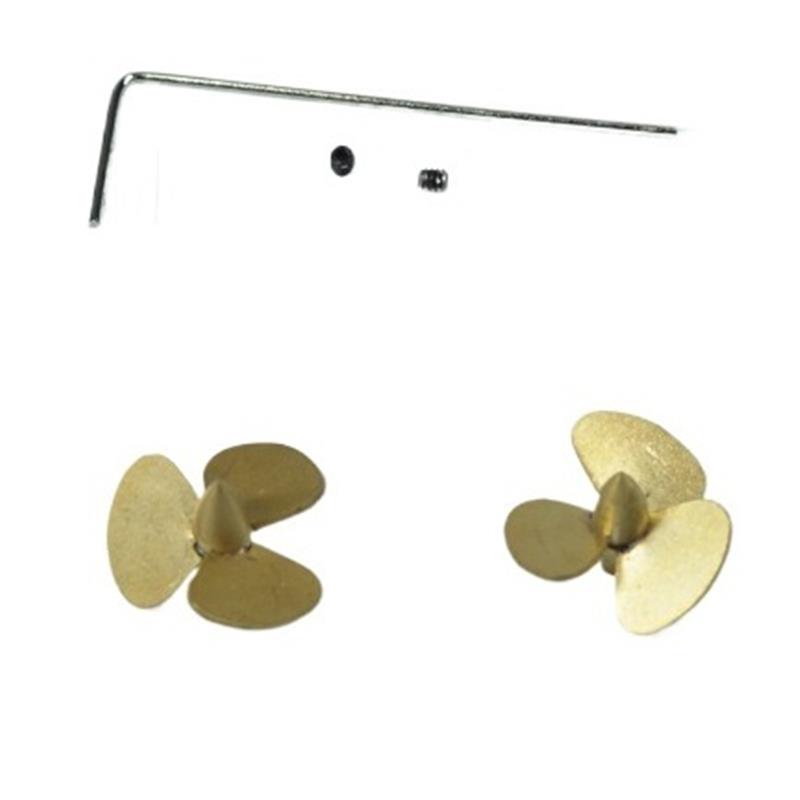 Rc Boat Metal Propeller Copper 3 Blade - 13,5mm 3-Blatt-Kupferpropeller-Set RC-Boot 1/150 Maßstab 1mm
