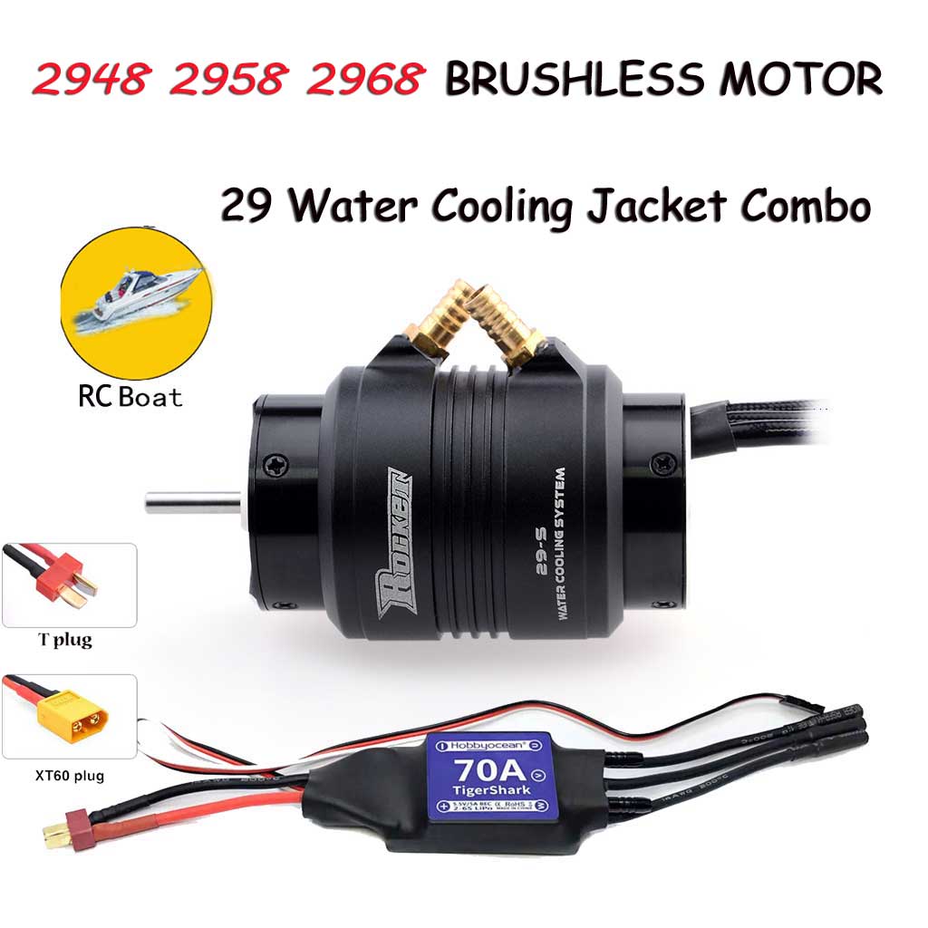 Rc Boat Water Cooling Jacket Motor - Rocket-rc 600 800 bürstenloser motor 29-s/29-l
