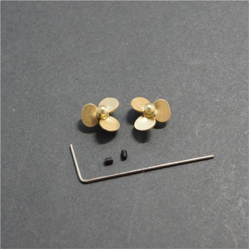 Rc Boat Metal Propeller Copper 3 Blade - RC-Boot Kupferpropeller 3-Blatt 11mm 1,6mm Wellenloch