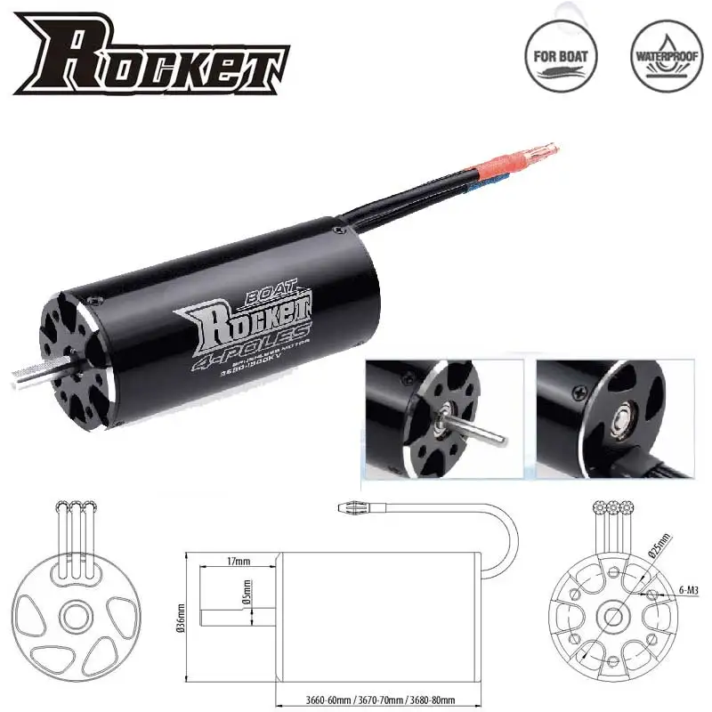 UniFlyROCKET-RC 2948/2958/2968 – Rc Boat Water Cooling Jacket Motor Bewertung und Preis
