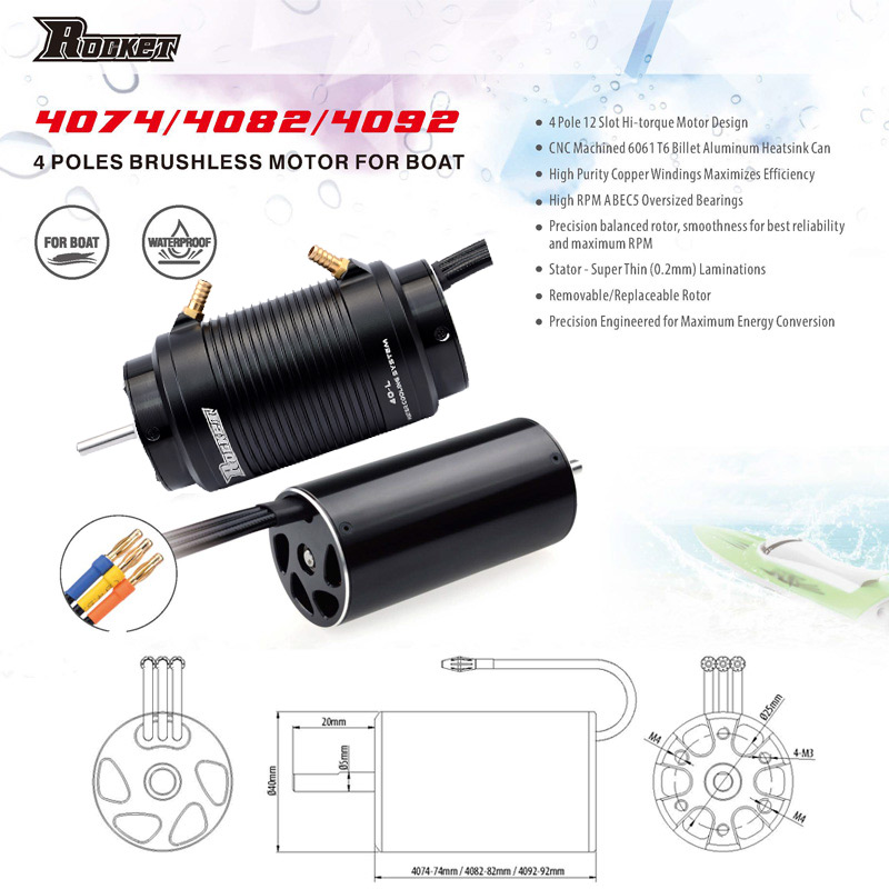 ÜBERTREFFEN HOBBY Rakete 4074  – Rc Boat Water Cooling Jacket Motor Bewertung und Preis