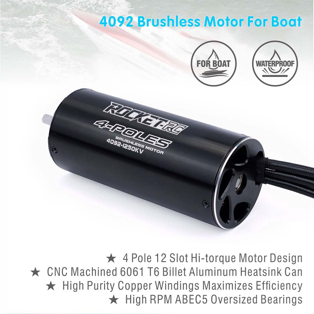 Rocket-RC 4092 1250KV 1520KV W – Rc Boat Water Cooling Jacket Motor Bewertung und Preis