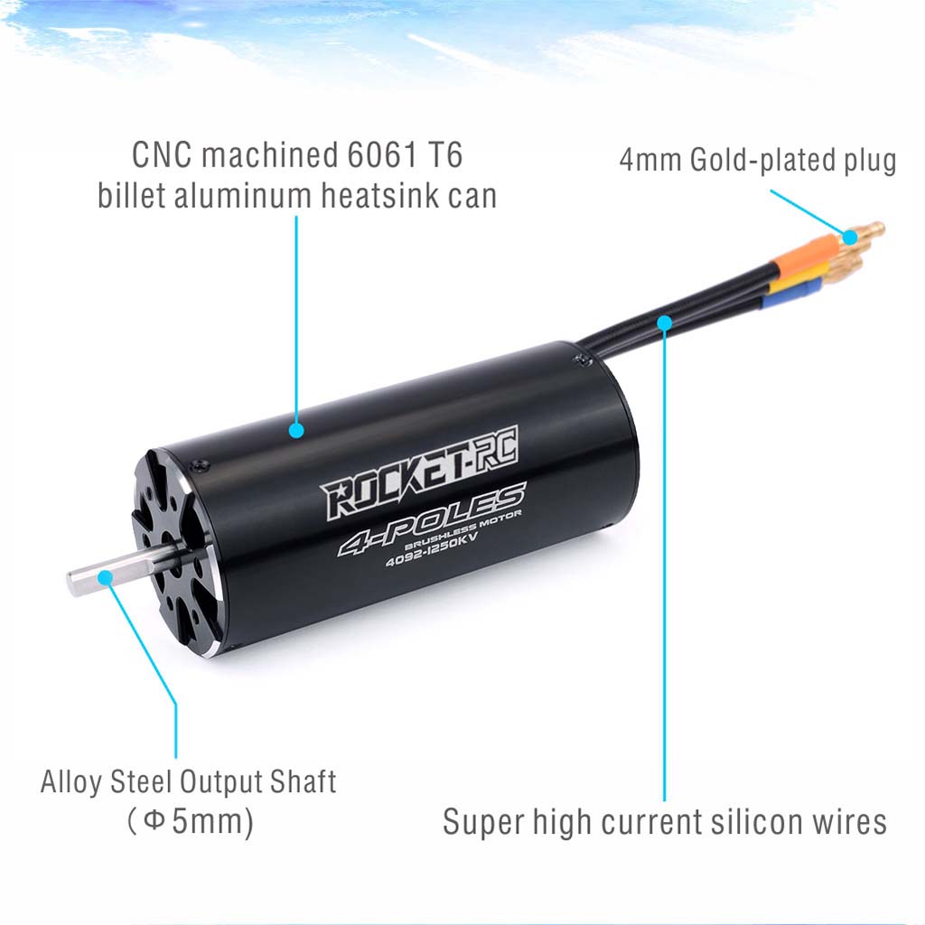 Rocket-RC 4092 1250KV 1520KV W – Rc Boat Water Cooling Jacket Motor Bewertung und Preis