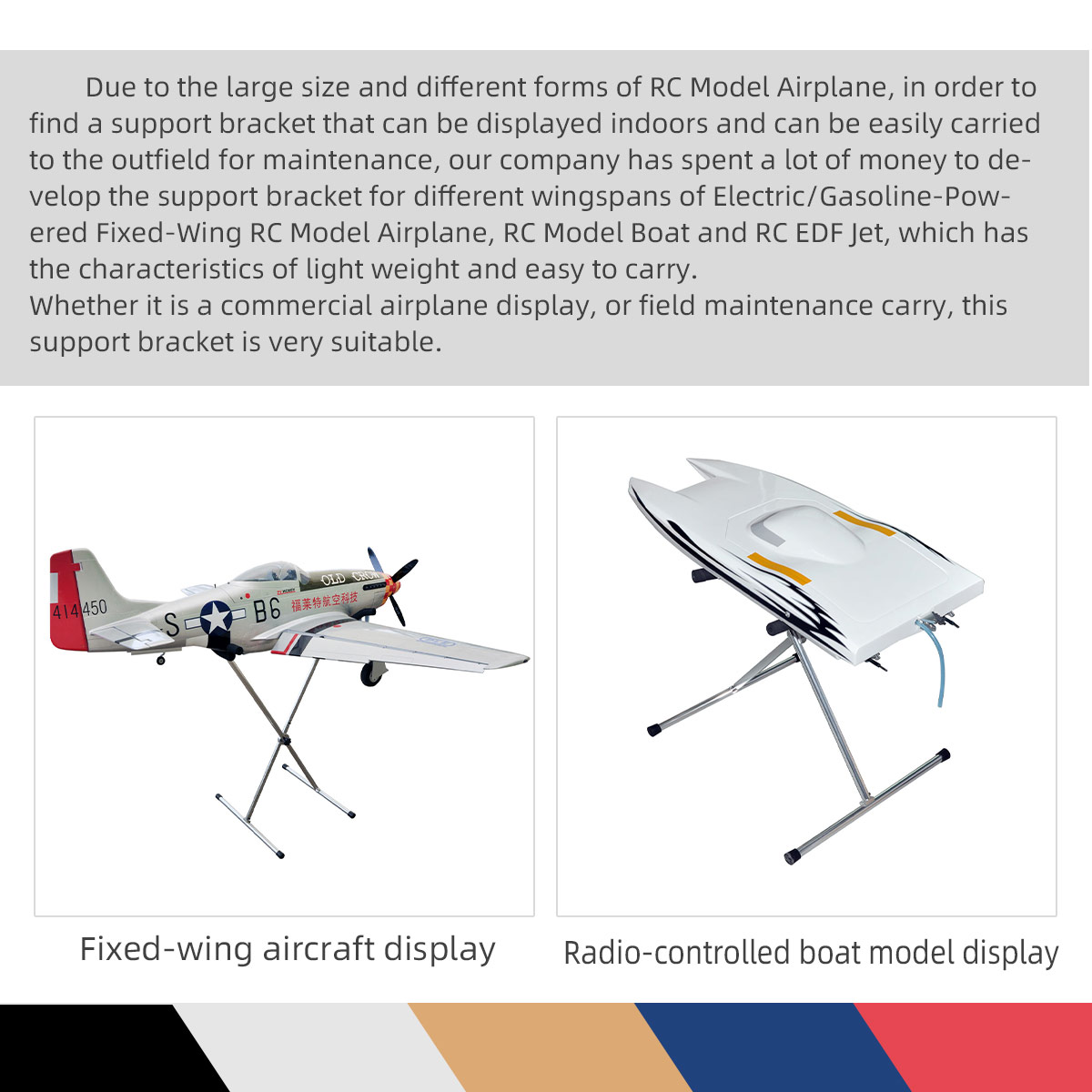 Modell-Display-Ständer, zusamm – Rc Boat Stand Display Aluminum Bewertung und Preis