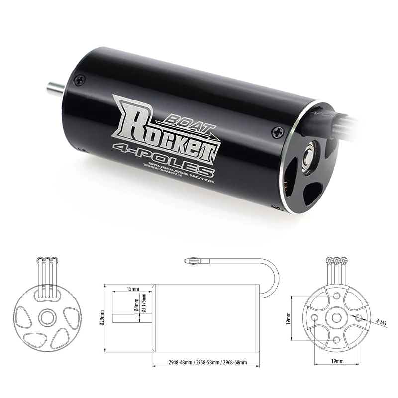 RoRuSRocket-RC 2948/2958/2968  – Rc Boat Water Cooling Jacket Motor Bewertung und Preis