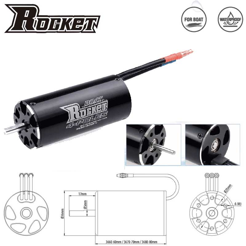 Rocket-rc 600 800 bürstenloser – Rc Boat Water Cooling Jacket Motor Bewertung und Preis